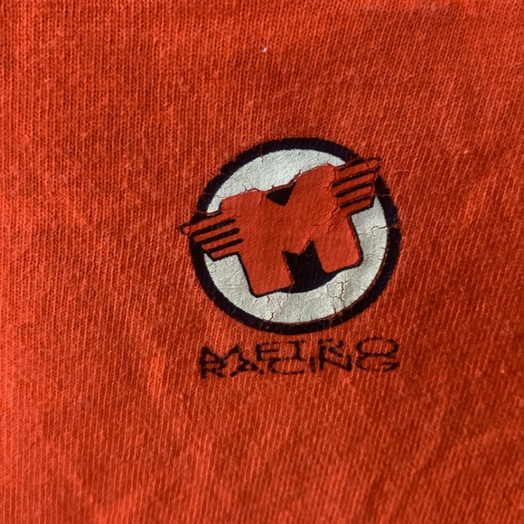 Triumph Metro Racing Orange Men's T-Shirt - Picture 7 of 11